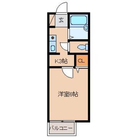 グレイスコーポ三輪の物件間取画像